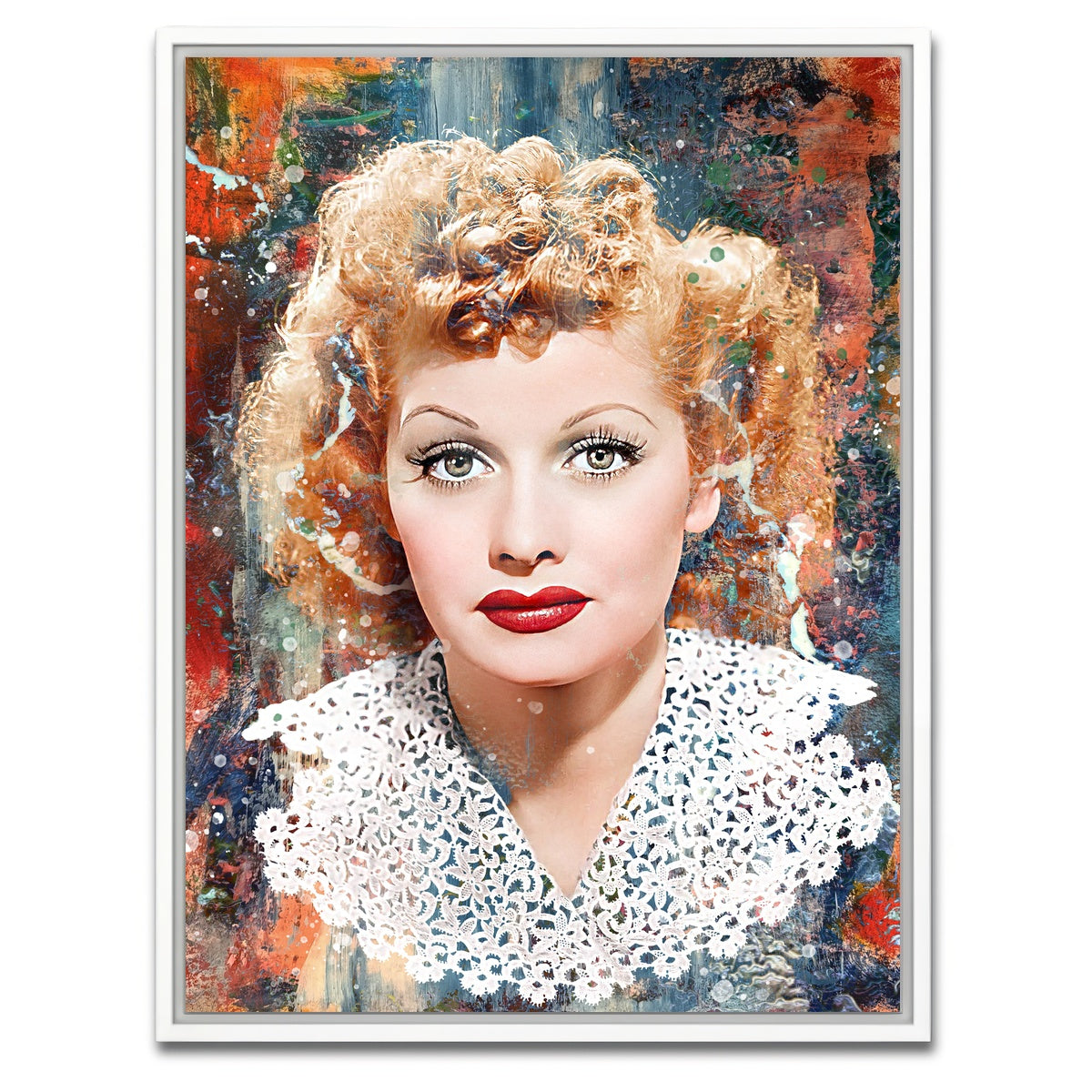 AUTO-MOCKUP WHITE | Lucille Ball | 1 Piece | White Framed Canvas | group=3x4