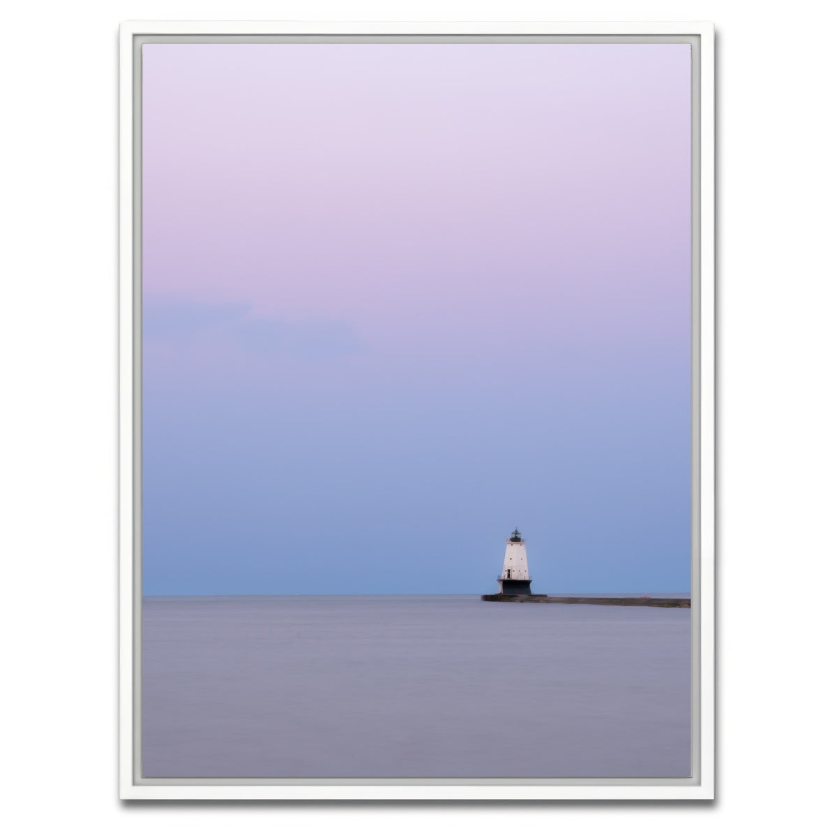 AUTO-MOCKUP WHITE | Ludington Breakwater | 1 Piece | White Framed Canvas | group=3x4