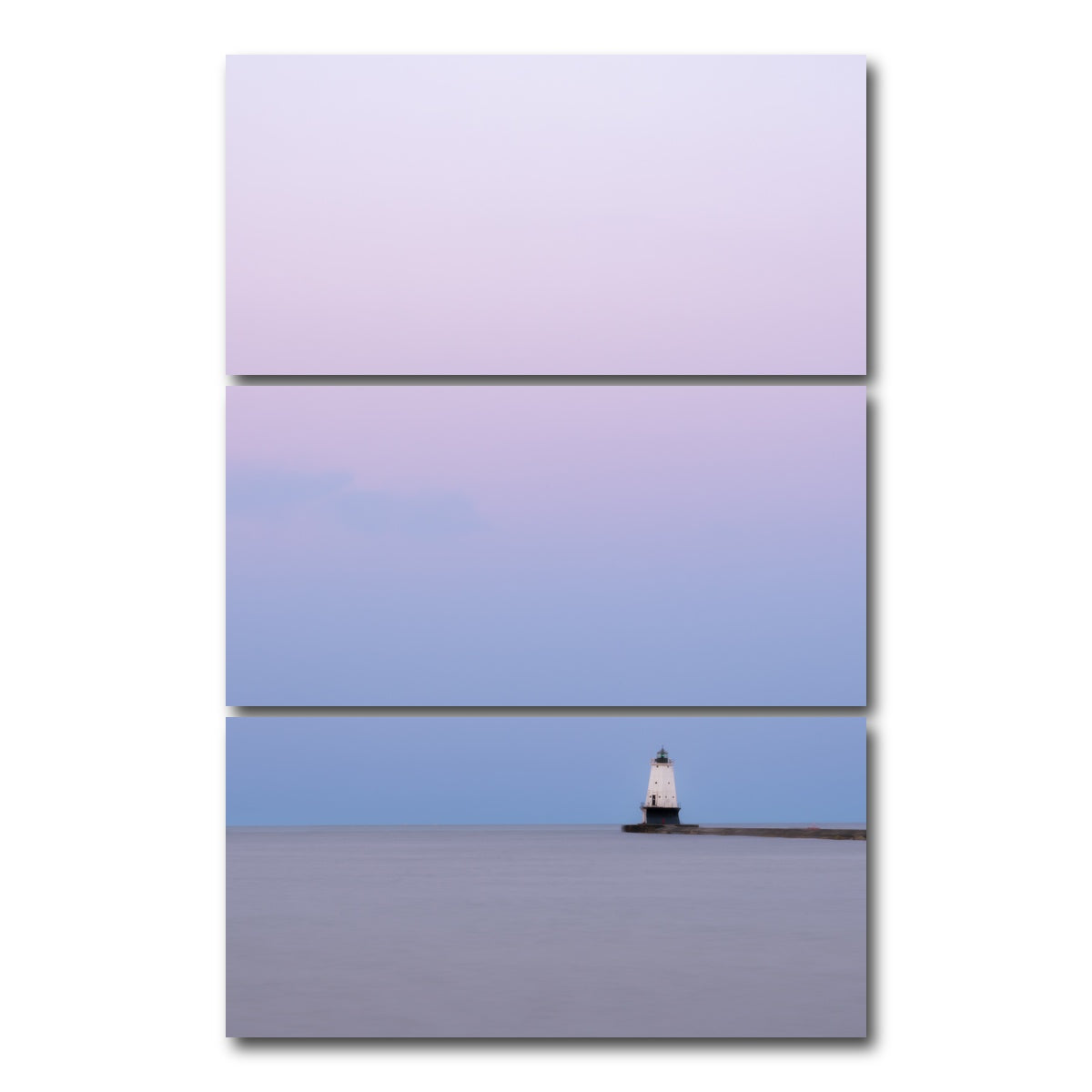 AUTO-MOCKUP WHITE | Ludington Breakwater | 3 Piece | Gallery Wrap Canvas | group=12x24_stacked