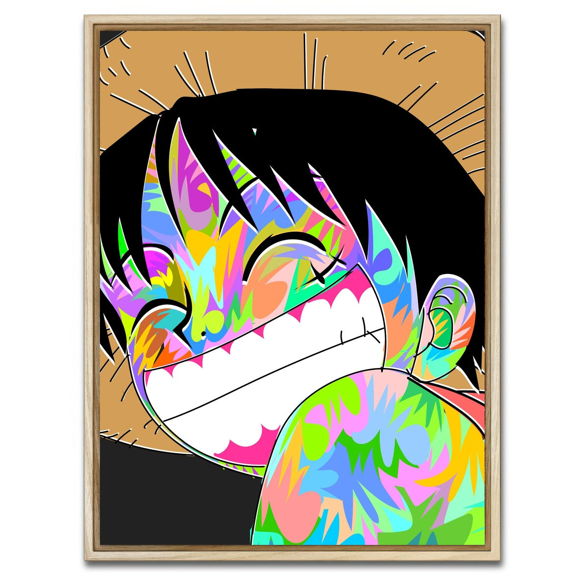 AUTO-MOCKUP WHITE | Luffy | 1 Piece | Natural Framed Canvas | group=3x4