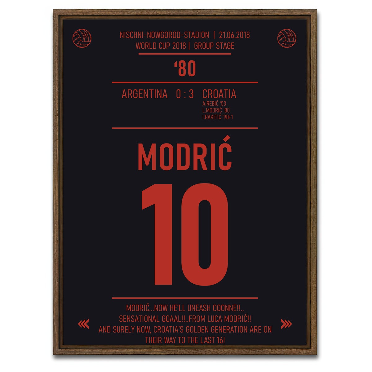 AUTO-MOCKUP WHITE | Luka Modric | 1 Piece | Walnut Framed Canvas | group=3x4