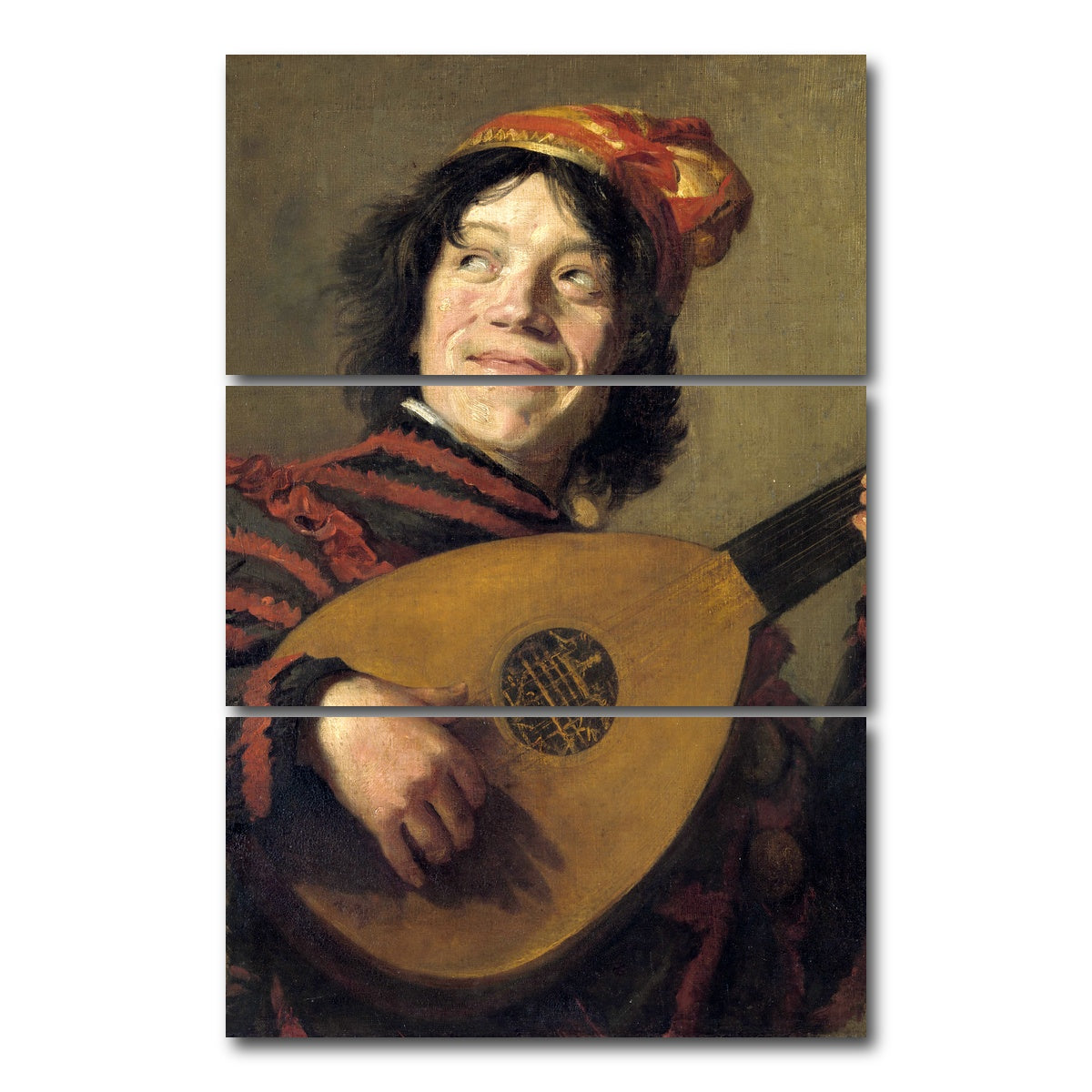 AUTO-MOCKUP WHITE | Lute Player | 3 Piece | Gallery Wrap Canvas | group=12x24_stacked