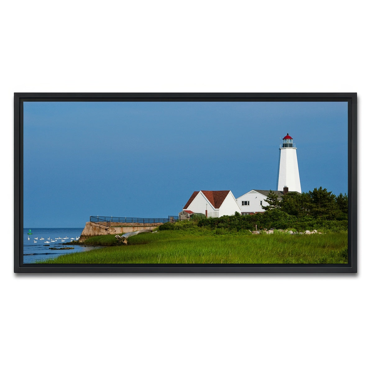 AUTO-MOCKUP WHITE | Lynde Point Lighthouse | 1 Piece | Black Framed Canvas | group=2x1