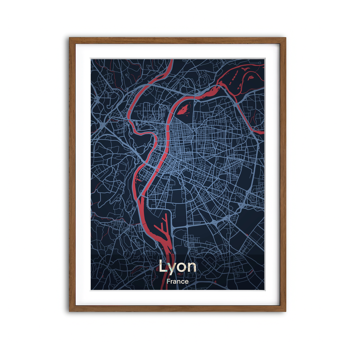 Framed Print 3x4 Walnut