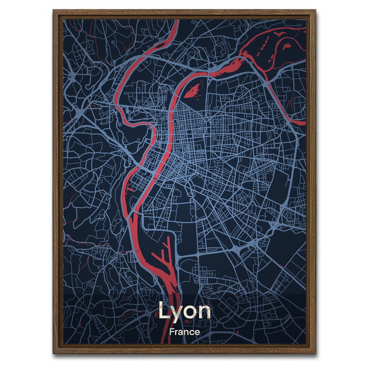AUTO-MOCKUP WHITE | Lyon | 1 Piece | Walnut Framed Canvas | group=3x4