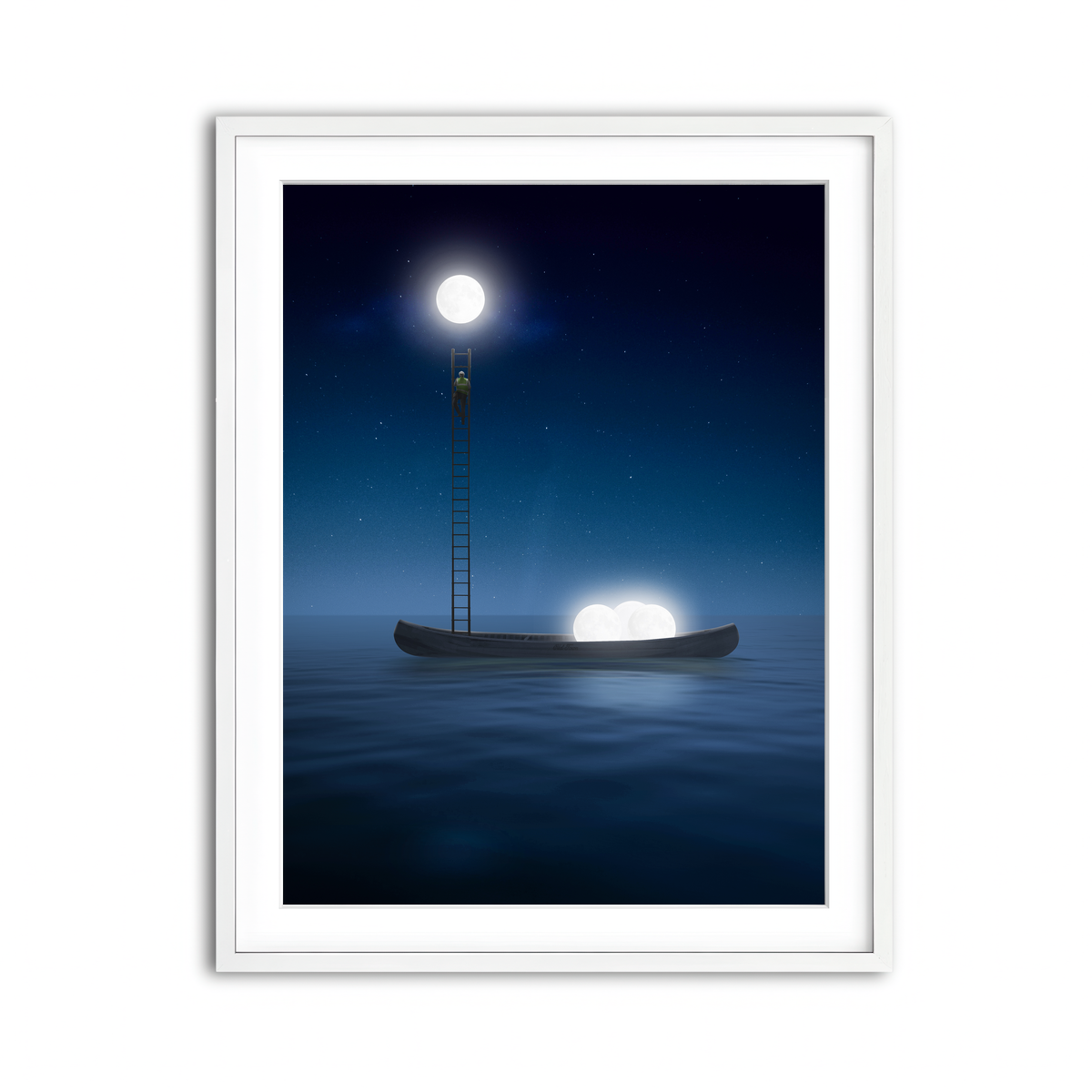 Framed Print 3x4 White