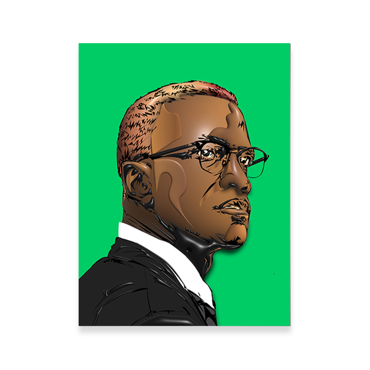 Malcolm X Green Wall Art