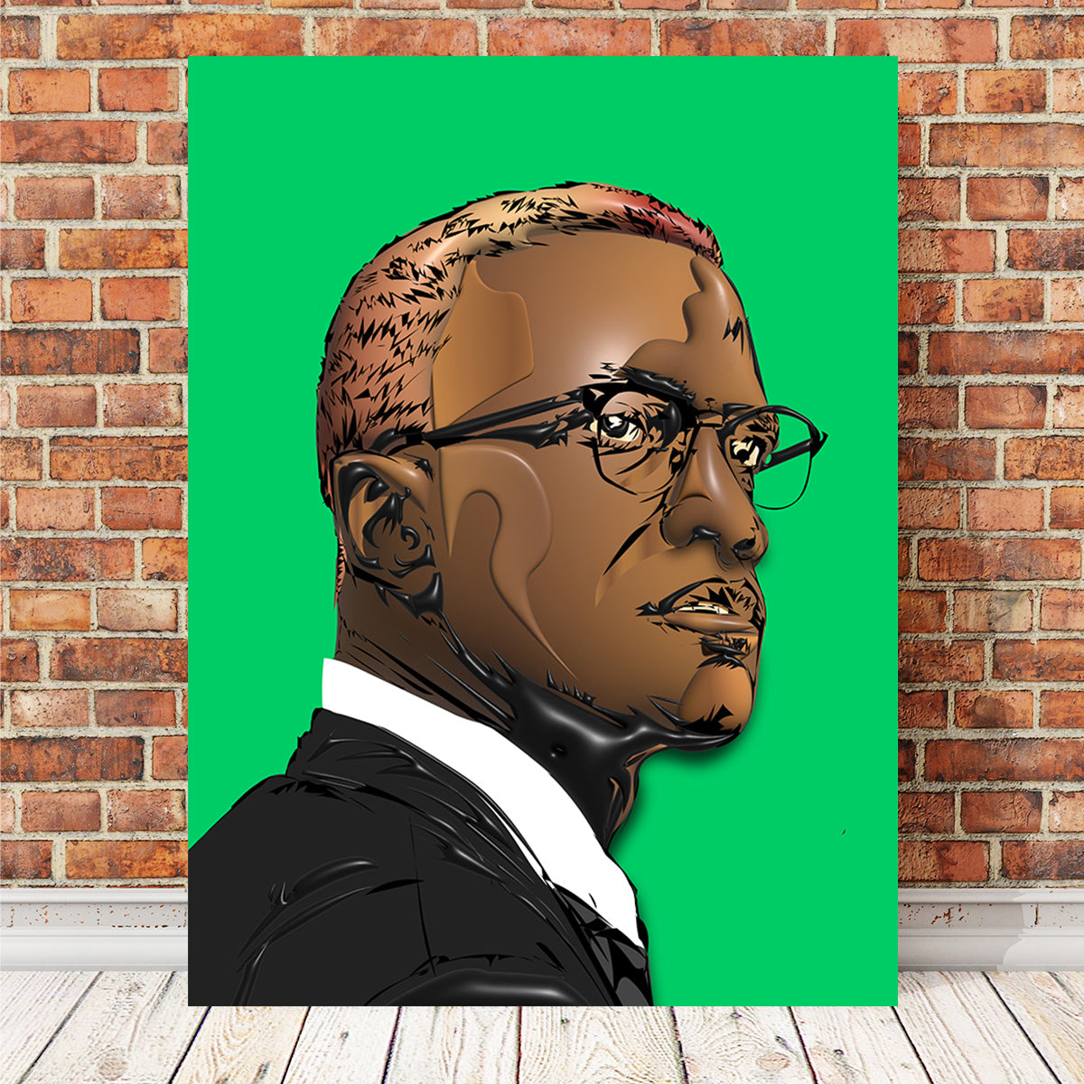 Malcolm X Green Wall Art