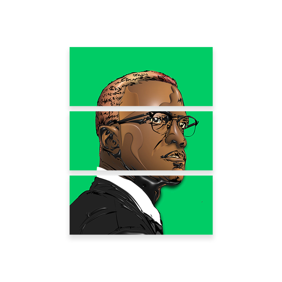 Malcolm X Green Wall Art