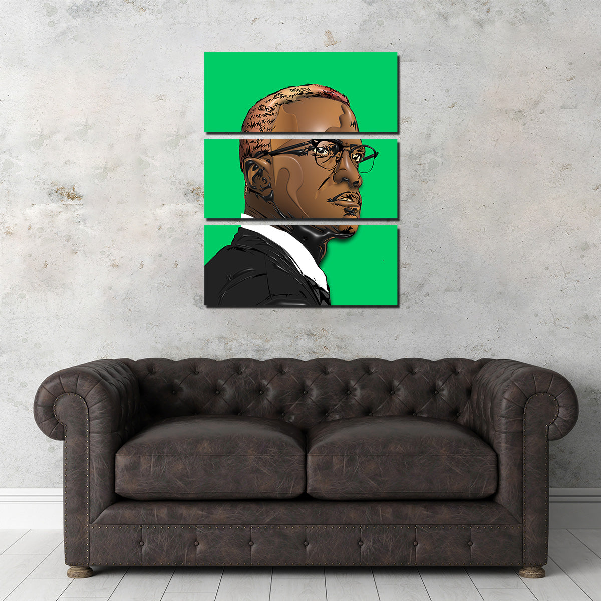 Malcolm X Green Wall Art