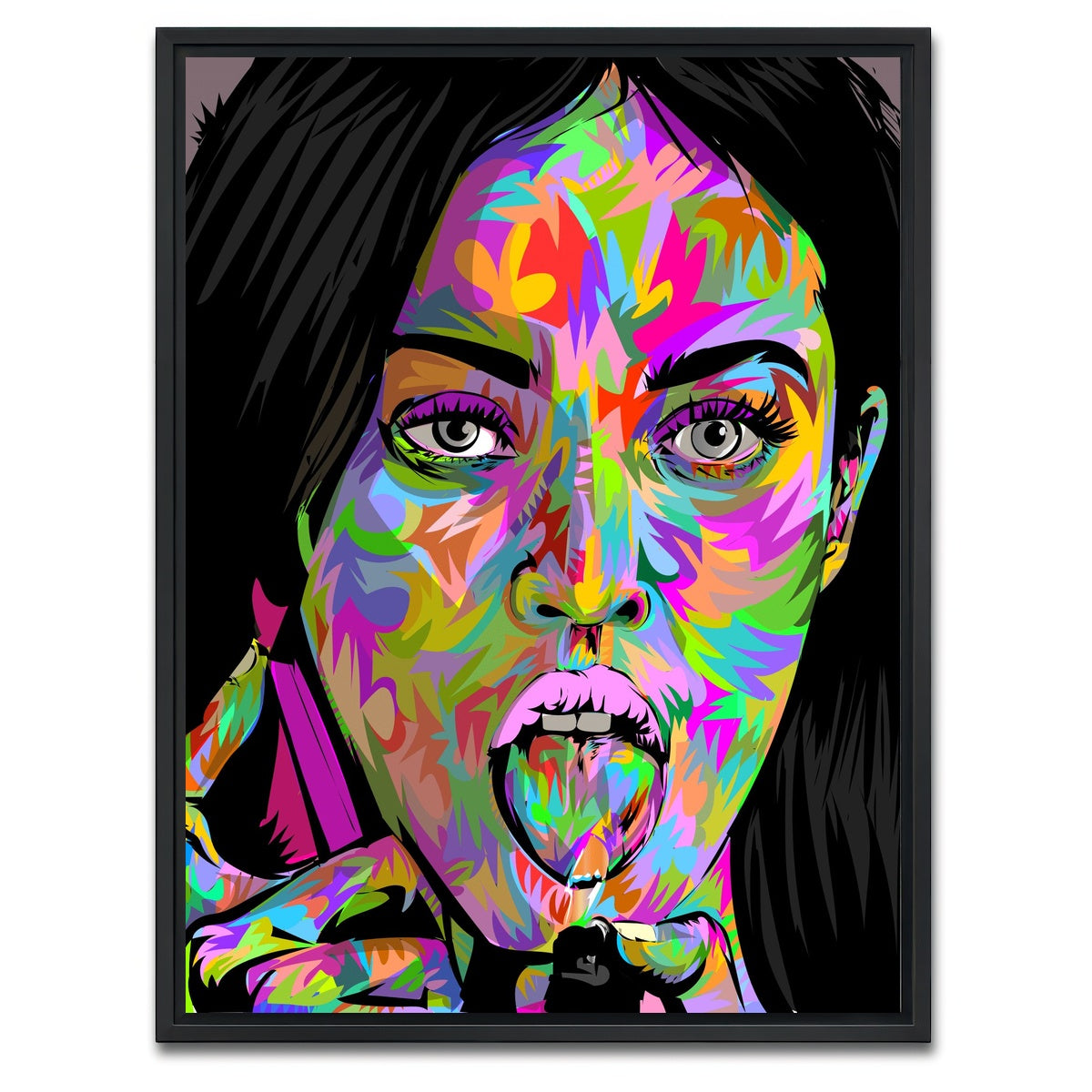 AUTO-MOCKUP WHITE | MEGAN FOX LIGHTER | 1 Piece | Black Framed Canvas | group=3x4