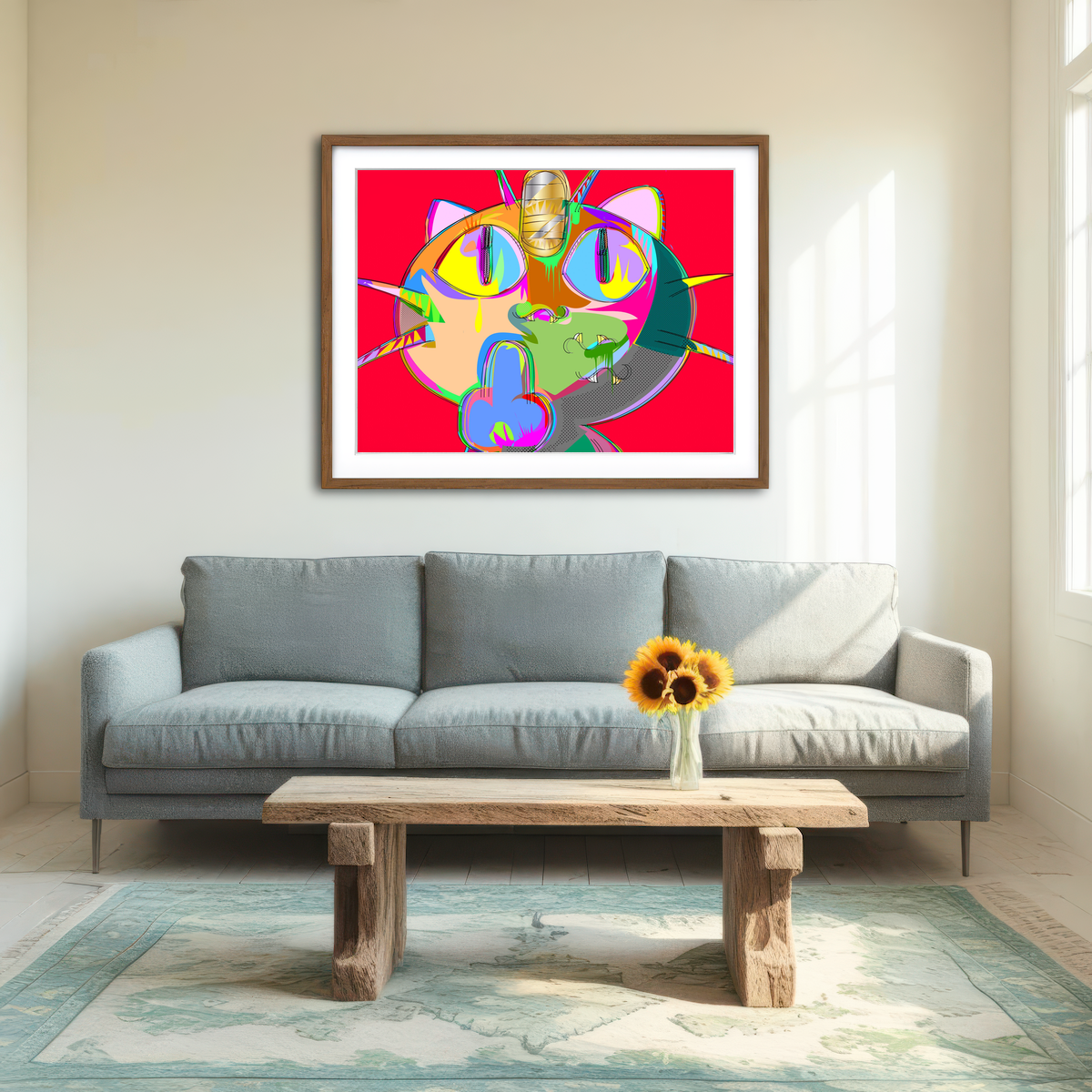 AUTO-MOCKUP ROOM | Meowth Wall Art