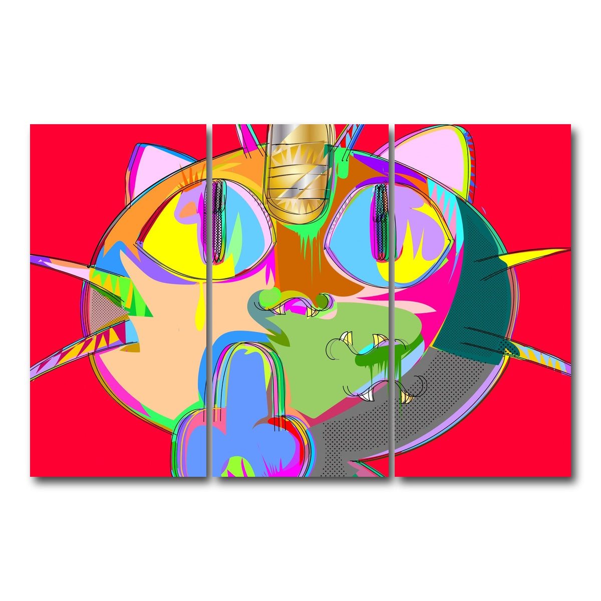 AUTO-MOCKUP WHITE | MEOWTH | 3 Piece | Gallery Wrap Canvas | group=12x24
