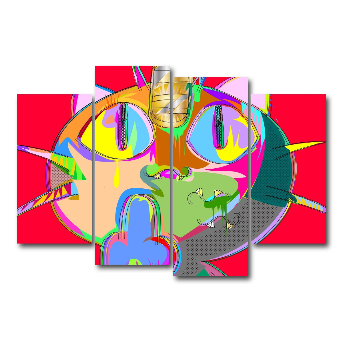 AUTO-MOCKUP WHITE | MEOWTH | 4 Piece | Gallery Wrap Canvas | group=4_short