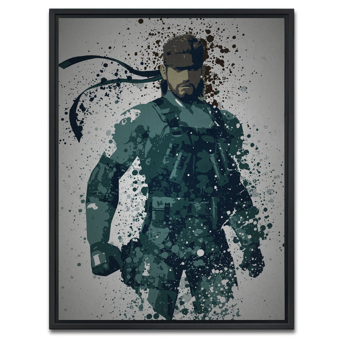 AUTO-MOCKUP WHITE | MGS Snake | 1 Piece | Black Framed Canvas | group=3x4