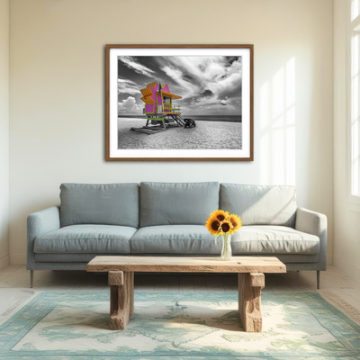 AUTO-MOCKUP ROOM | Miami Beach Florida Flair Wall Art