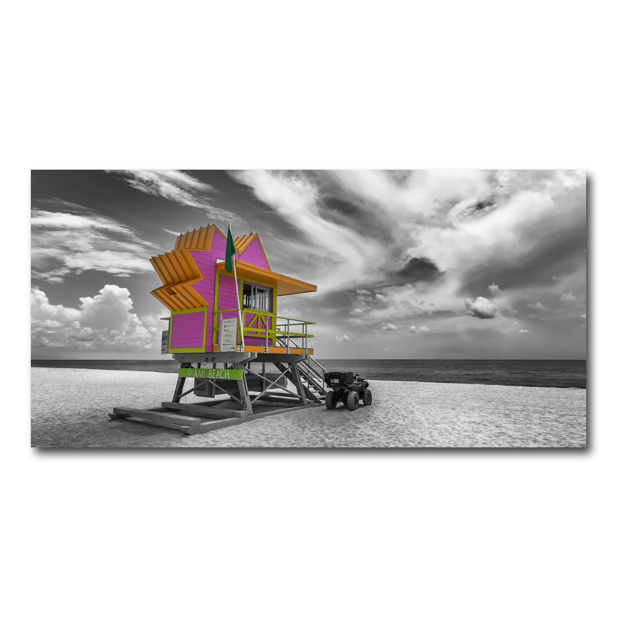 AUTO-MOCKUP WHITE | MIAMI BEACH Florida Flair | 1 Piece | Gallery Wrap Canvas | group=2x1