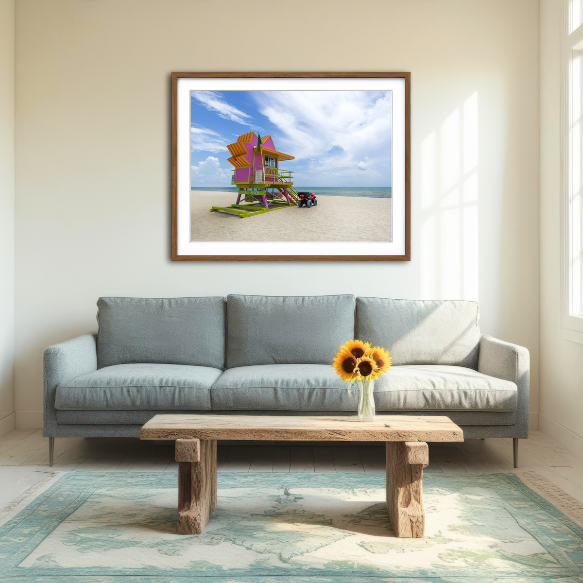 AUTO-MOCKUP ROOM | MIAMI BEACH Summer Feeling Wall Art