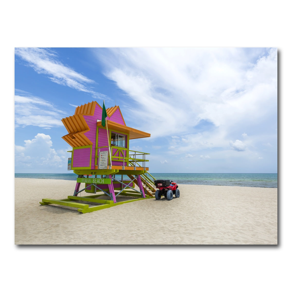 AUTO-MOCKUP WHITE | MIAMI BEACH Summer Feeling | 1 Piece | Gallery Wrap Canvas | group=4x3