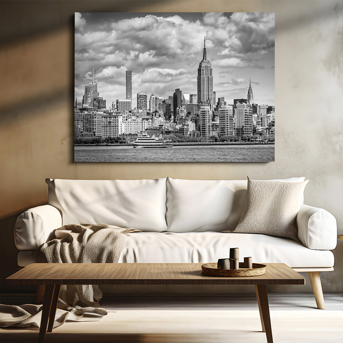 MIDTOWN MANHATTAN  Monochrome Wall Art
