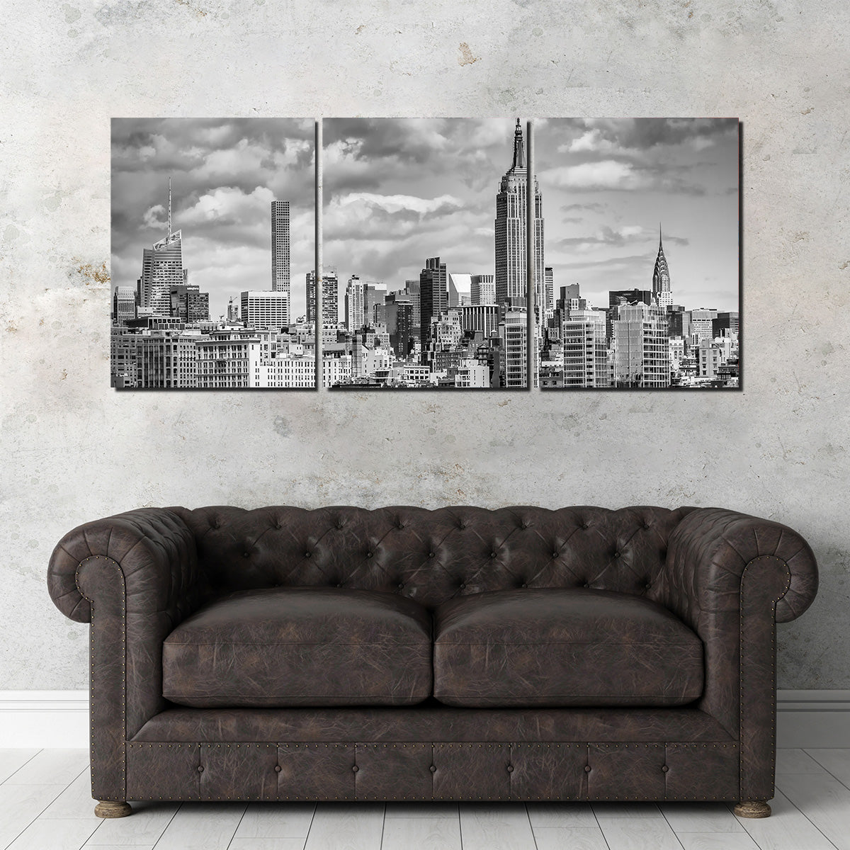 MIDTOWN MANHATTAN  Monochrome Wall Art