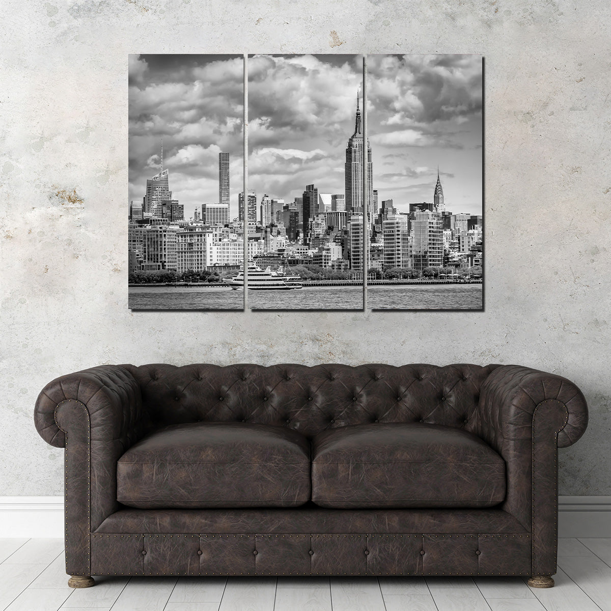 MIDTOWN MANHATTAN  Monochrome Wall Art