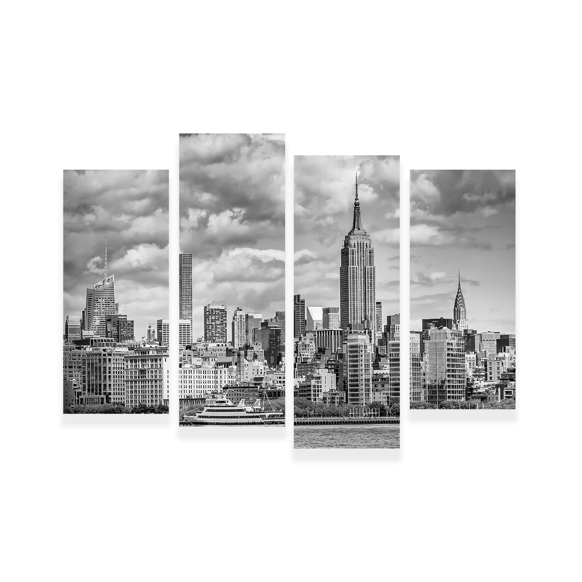 MIDTOWN MANHATTAN  Monochrome Wall Art