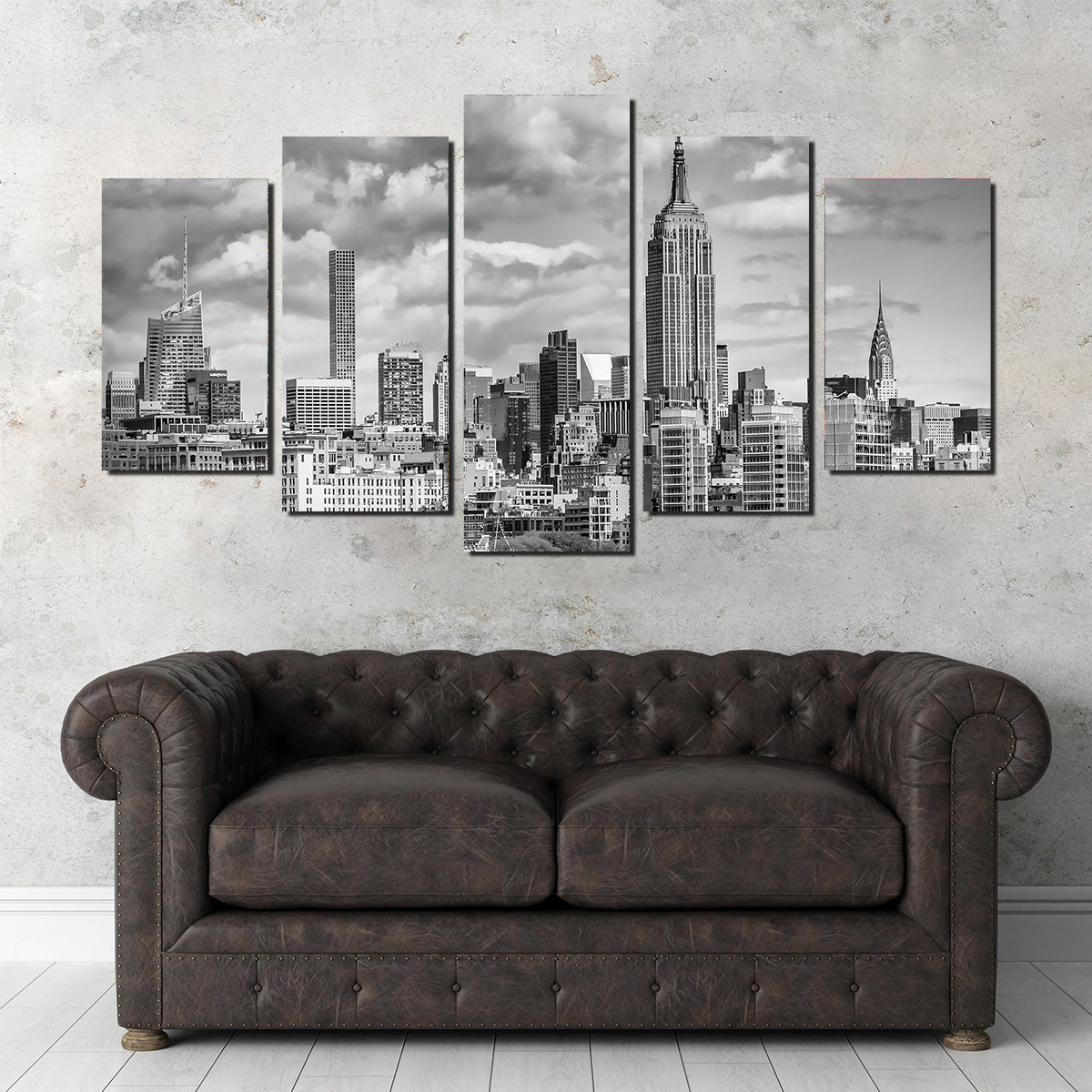 MIDTOWN MANHATTAN  Monochrome Wall Art