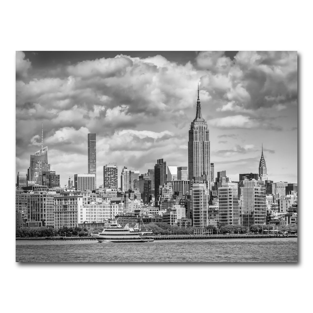 AUTO-MOCKUP WHITE | MIDTOWN MANHATTAN Monochrome | 1 Piece | Gallery Wrap Canvas | group=4x3