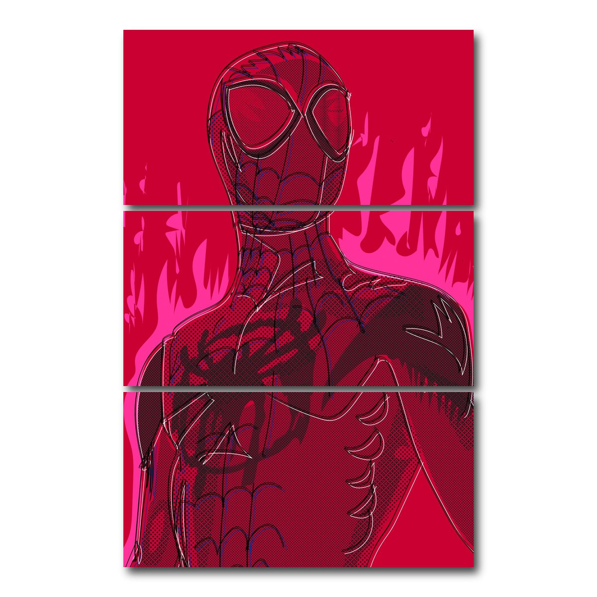 AUTO-MOCKUP WHITE | MILES Gonzalo MORALES | 3 Piece | Gallery Wrap Canvas | group=12x24_stacked