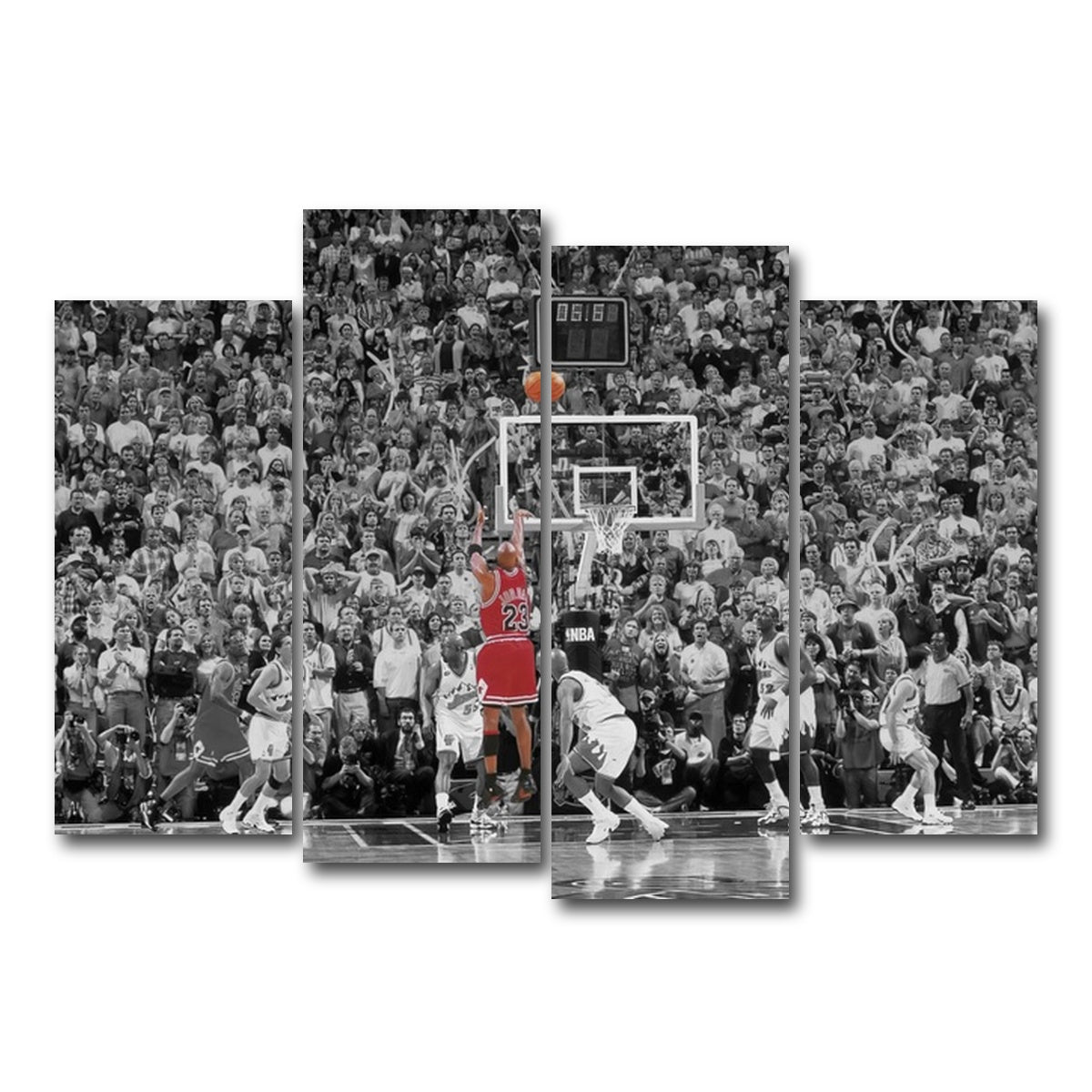 AUTO-MOCKUP WHITE | MJ '98 FINALS GAME WINNER | 4 Piece | Gallery Wrap Canvas | group=4_normal