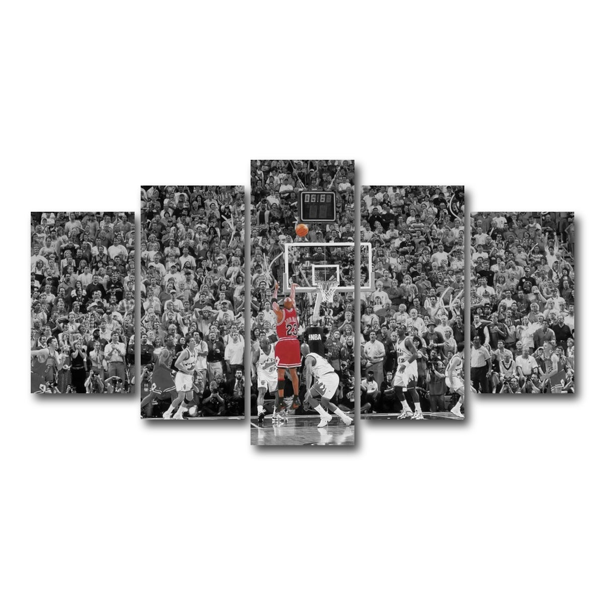 AUTO-MOCKUP WHITE | MJ '98 FINALS GAME WINNER | 5 Piece | Gallery Wrap Canvas | group=5_normal