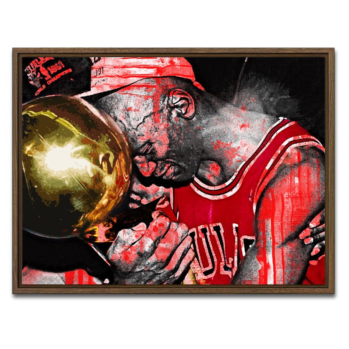 AUTO-MOCKUP WHITE | MJ Trophy | 1 Piece | Walnut Framed Canvas | group=4x3