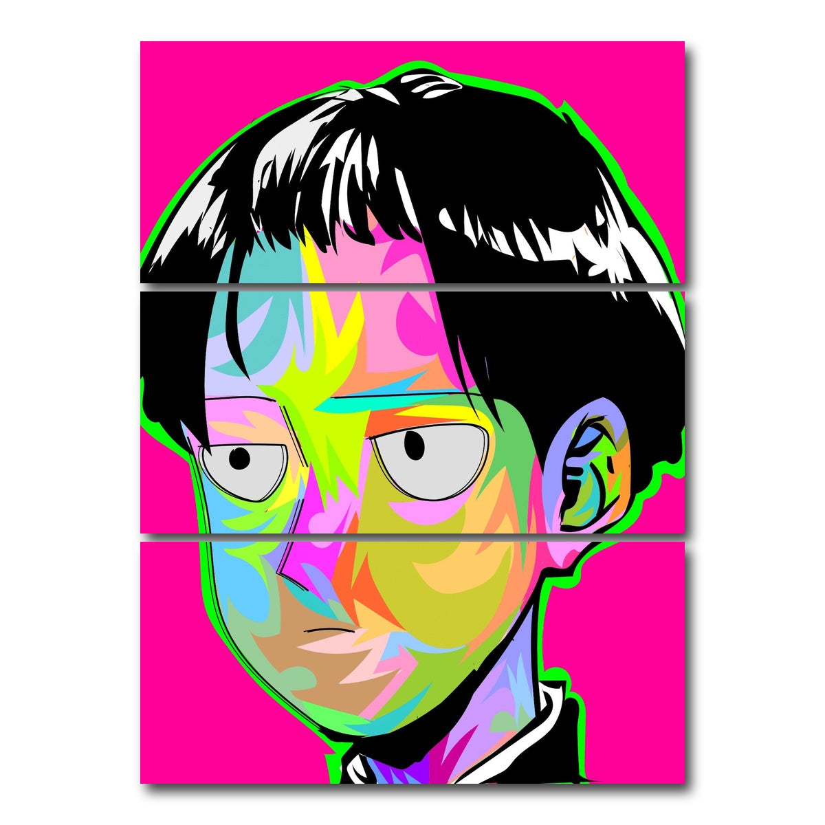 AUTO-MOCKUP WHITE | MOB PSYCHO | 3 Piece | Gallery Wrap Canvas | group=8x18_stacked