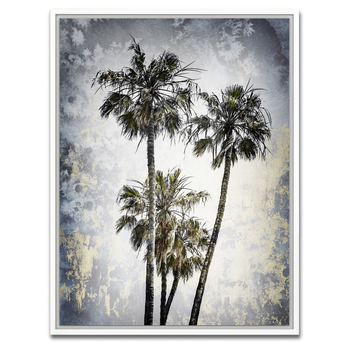AUTO-MOCKUP WHITE | MODERN ART Lovely Palm Trees | 1 Piece | White Framed Canvas | group=3x4