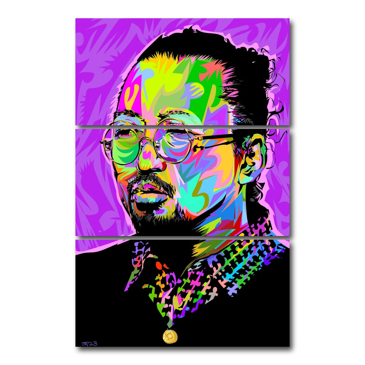 AUTO-MOCKUP WHITE | MURAKAMI | 3 Piece | Gallery Wrap Canvas | group=12x24_stacked