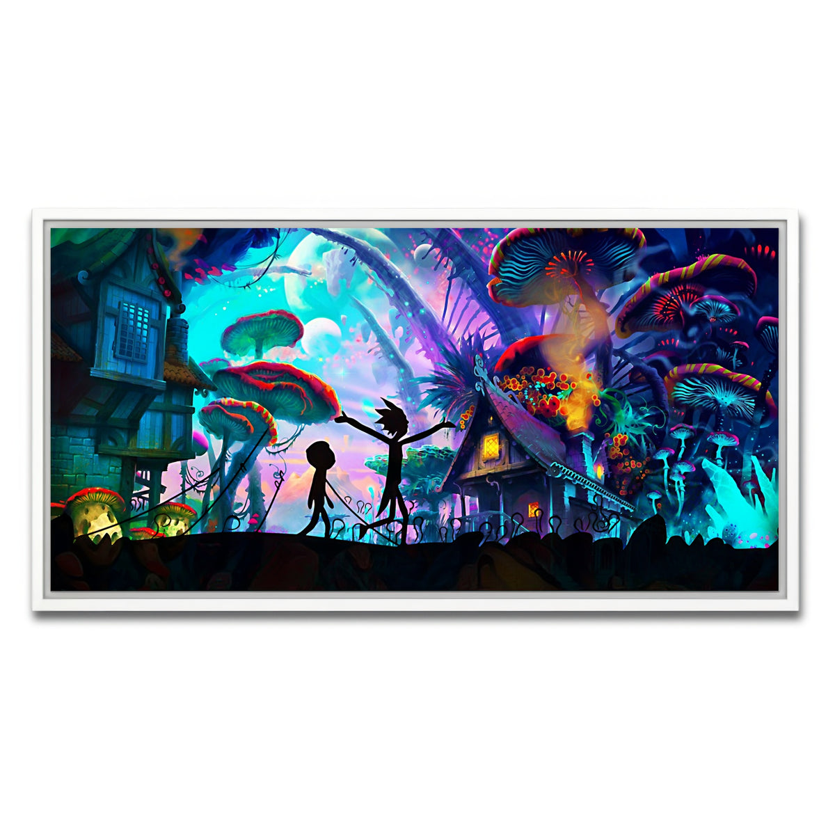 AUTO-MOCKUP WHITE | MUSHROOM WORLD RICK AND MORTY | 1 Piece | White Frame | group=2x1