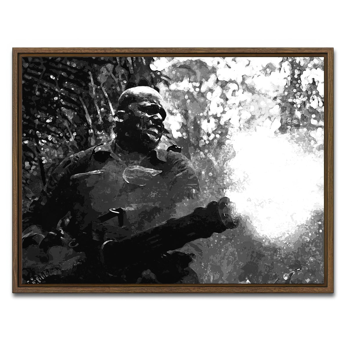 AUTO-MOCKUP WHITE | Mac Eliot Grayscale | 1 Piece | Walnut Framed Canvas | group=4x3