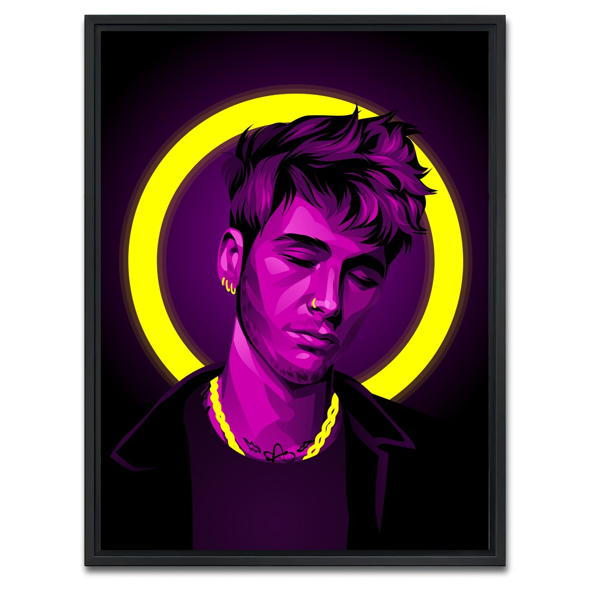AUTO-MOCKUP WHITE | Machine gun Kelly | 1 Piece | Black Framed Canvas | group=3x4