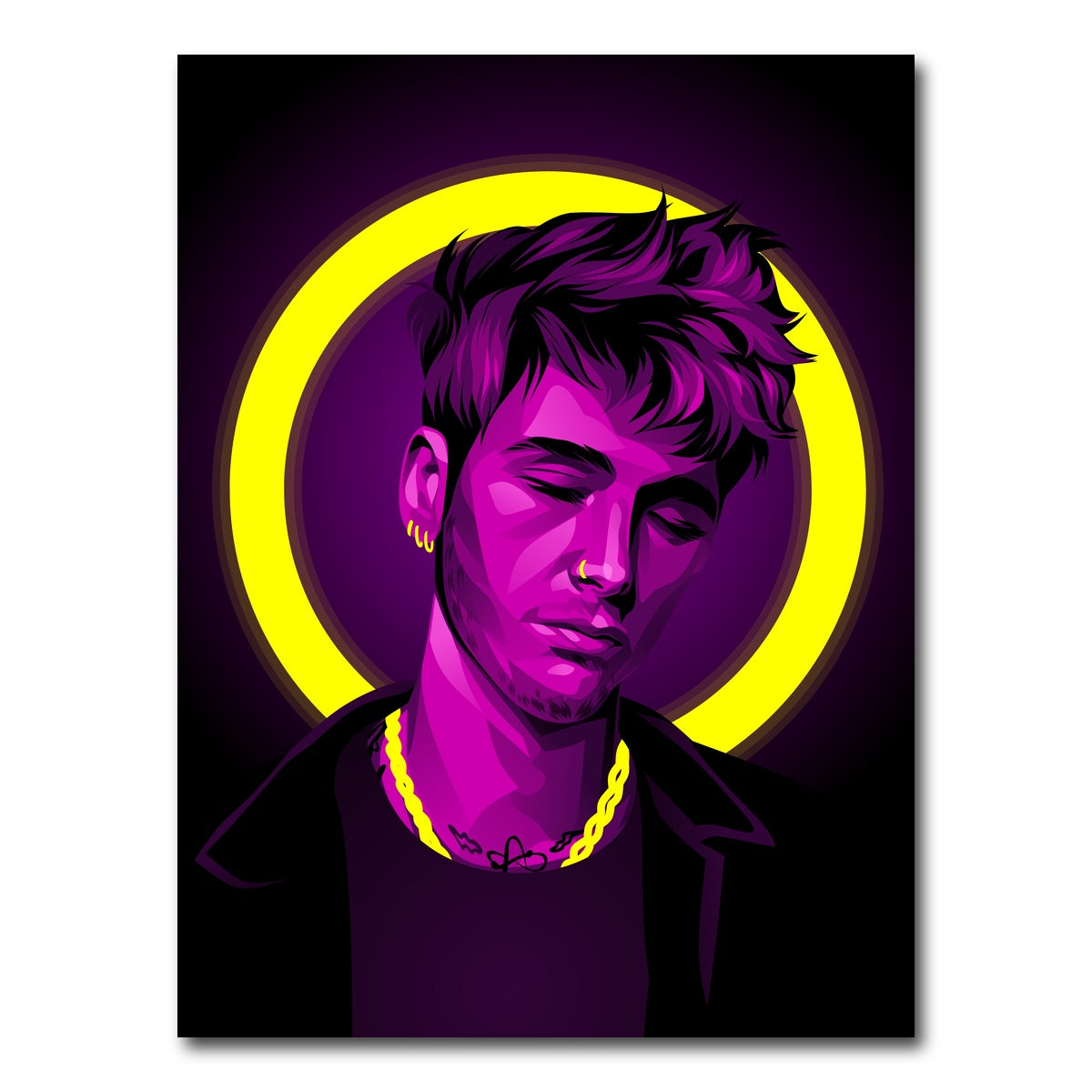 AUTO-MOCKUP WHITE | Machine gun Kelly | 1 Piece | Gallery Wrap Canvas | group=3x4