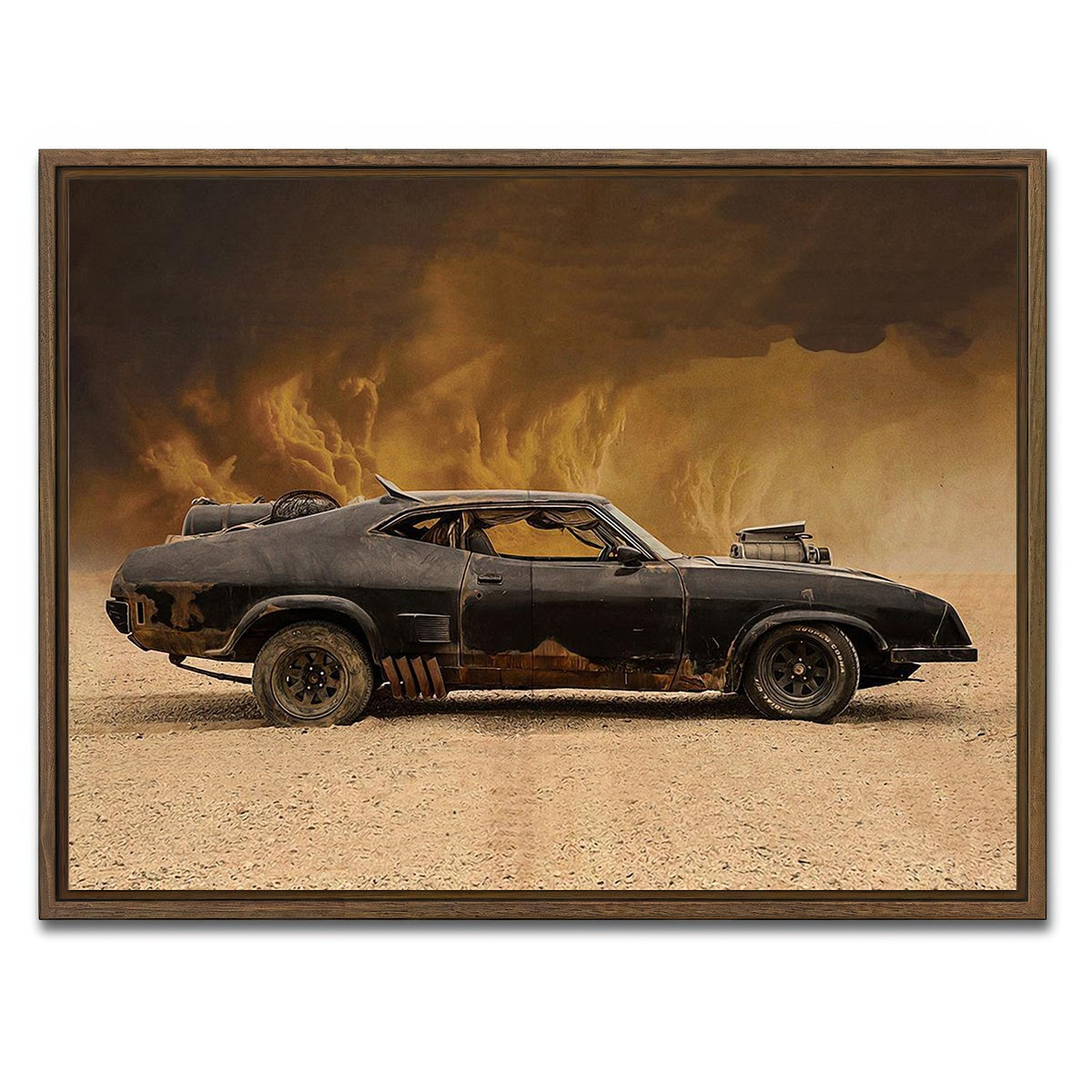 AUTO-MOCKUP WHITE | Mad Max Falcon | 1 Piece | Walnut Framed Canvas | group=4x3