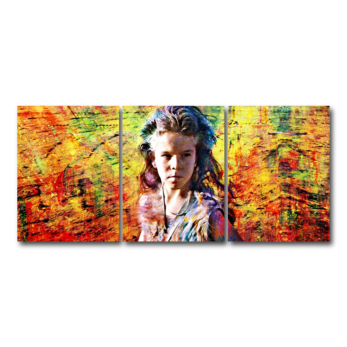 AUTO-MOCKUP WHITE | Mad Max Feral Child | 3 Piece | Gallery Wrap Canvas | group=18x24