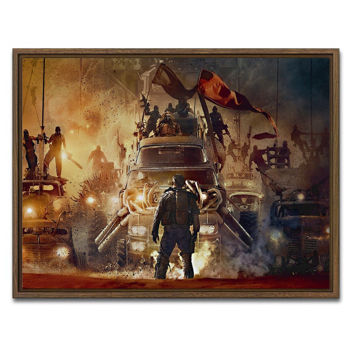 AUTO-MOCKUP WHITE | Mad Max Posse | 1 Piece | Walnut Framed Canvas | group=4x3