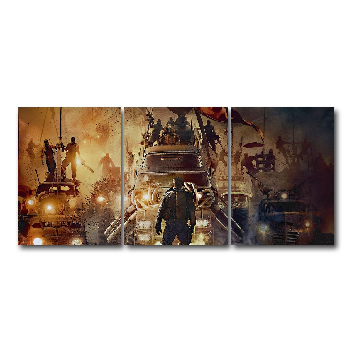 AUTO-MOCKUP WHITE | Mad Max Posse | 3 Piece | Gallery Wrap Canvas | group=18x24