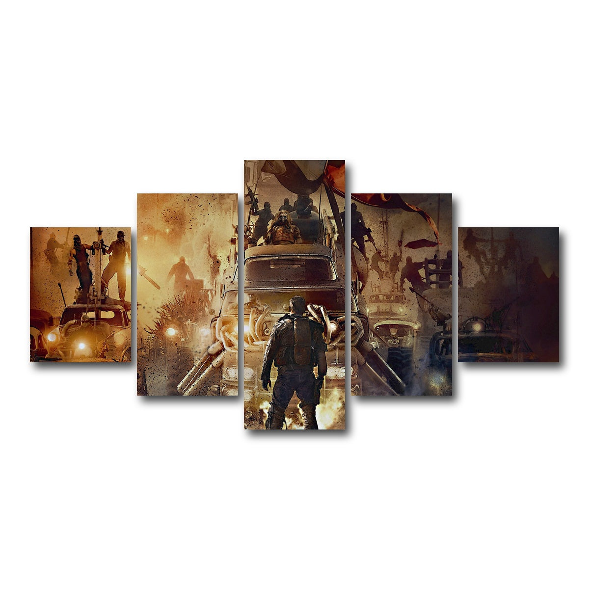 AUTO-MOCKUP WHITE | Mad Max Posse | 5 Piece | Gallery Wrap Canvas | group=5_short