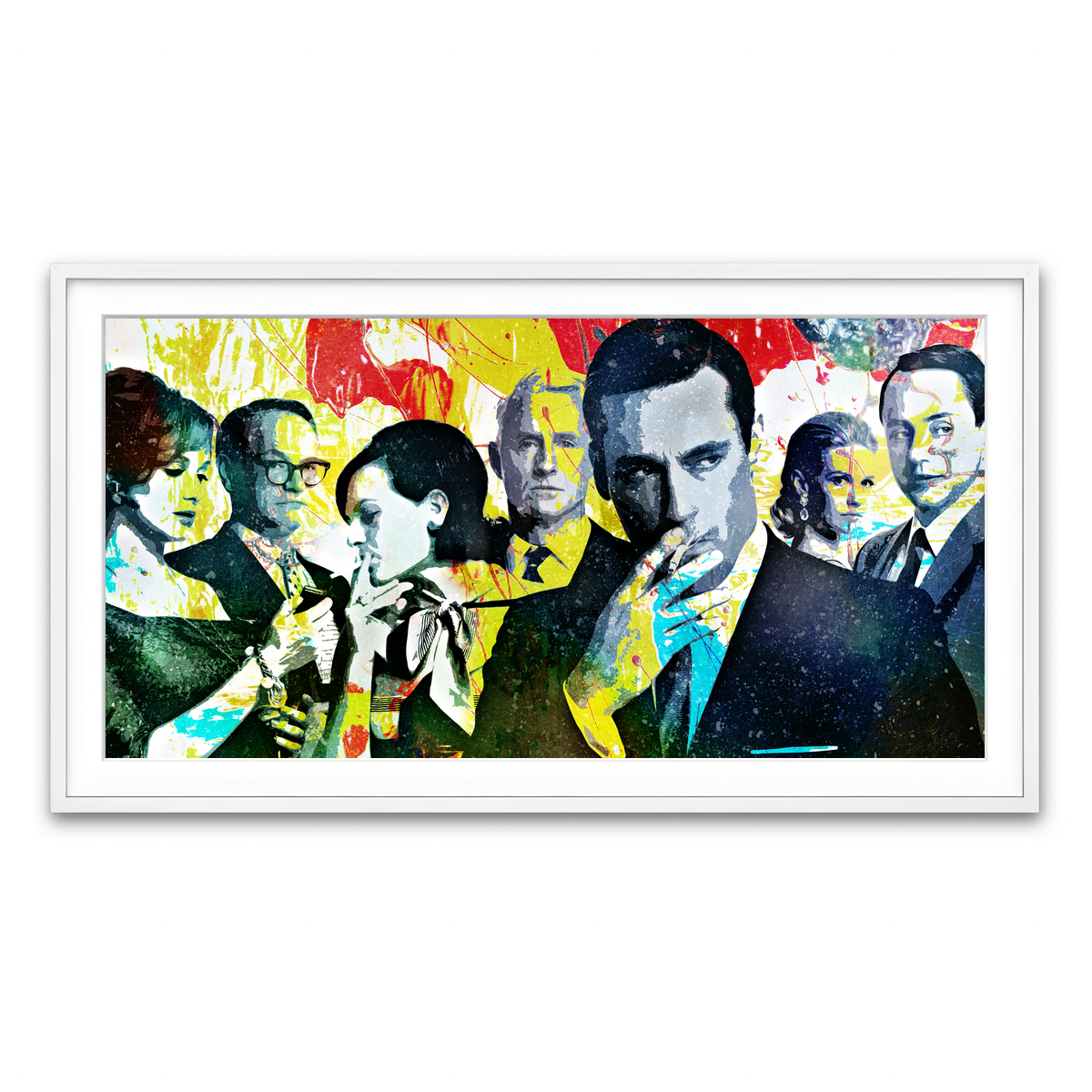 Framed Print 2x1 White