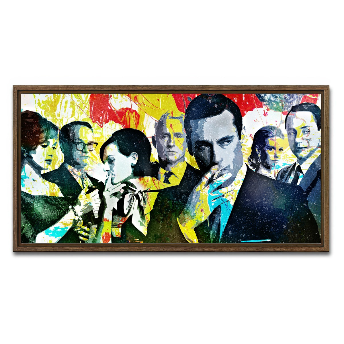 AUTO-MOCKUP WHITE | Mad Men | 1 Piece | Walnut Framed Canvas | group=2x1