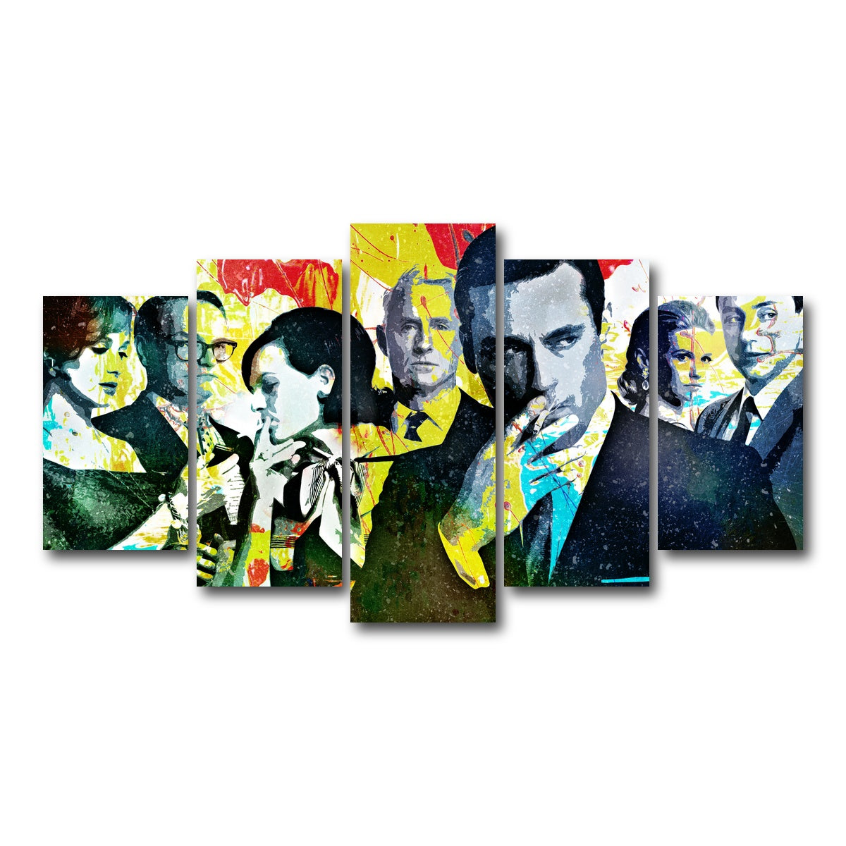 AUTO-MOCKUP WHITE | Mad Men | 5 Piece | Gallery Wrap Canvas | group=5_normal