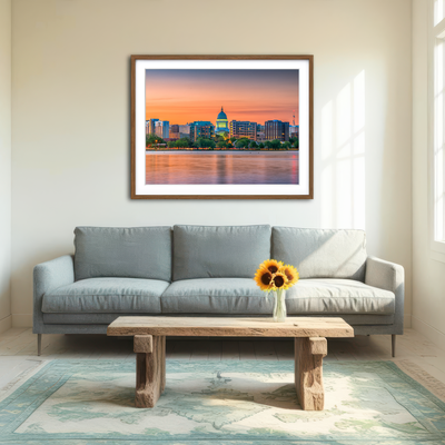 AUTO-MOCKUP ROOM | Madison Skyline At Dusk Wall Art