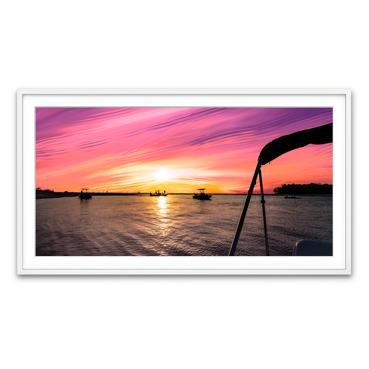 Framed Print 2x1 White